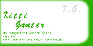 kitti ganter business card